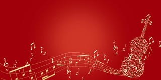 跨年音乐会红色光晕音乐音乐会乐器音符音乐背景